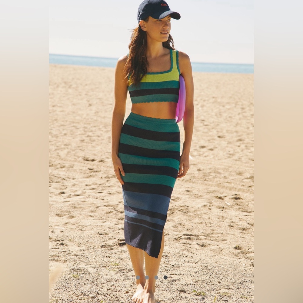 Anthropologie Colorblock Two Piece Set